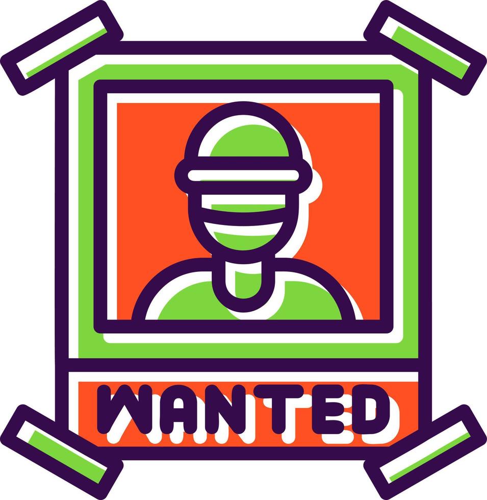 Wanted Vector Icon Design