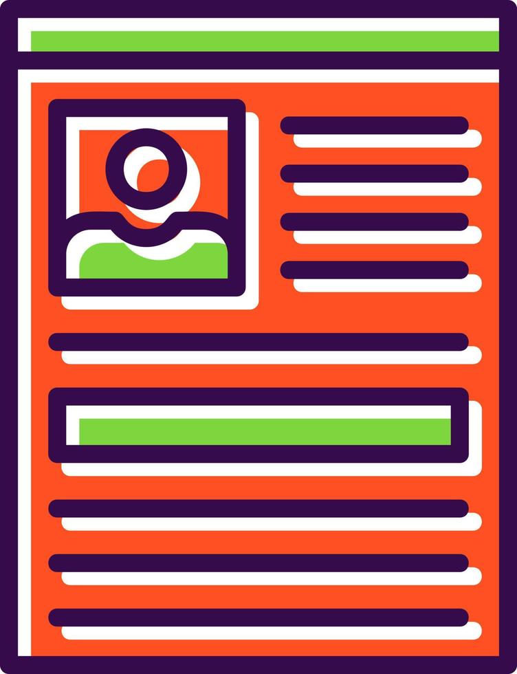 Curriculum Vector Icon Design