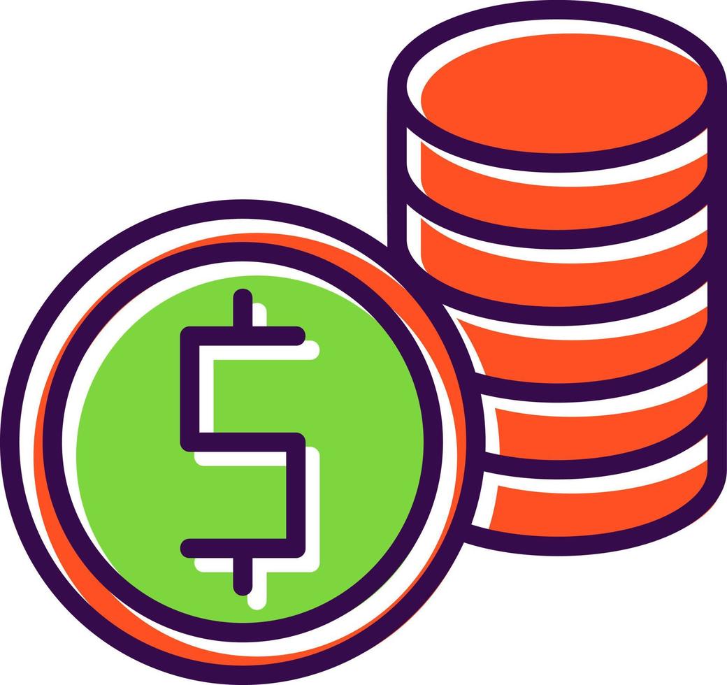 Coin Stack Vector Icon Design