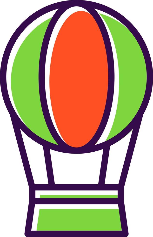 Hot Air Balloon Vector Icon Design