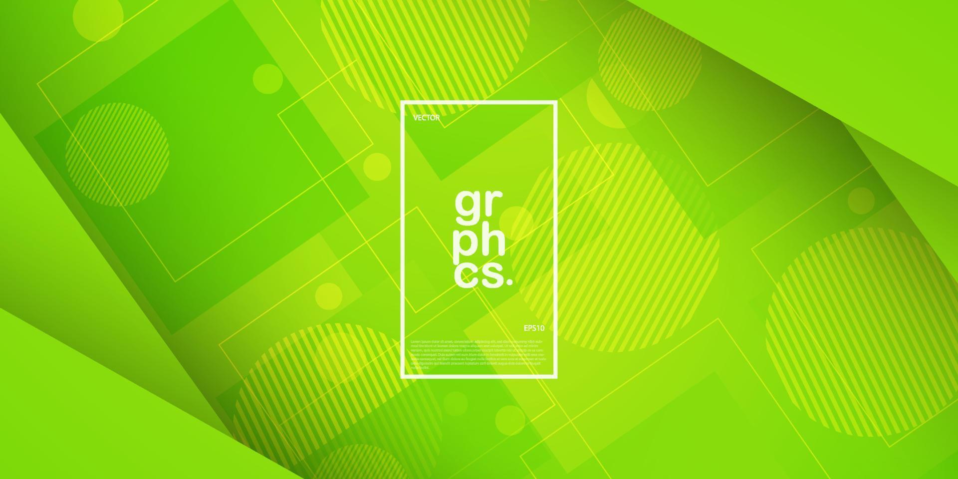 Abstract dynamic overlap bright green lime gradient illustration background with cool pattern. simple and modern design.Eps10 vector