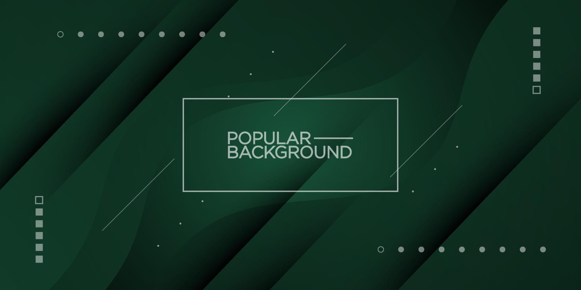 Dark green abstract template for presentation or banner. simple pattern background with shadows combinations. Eps10 vector
