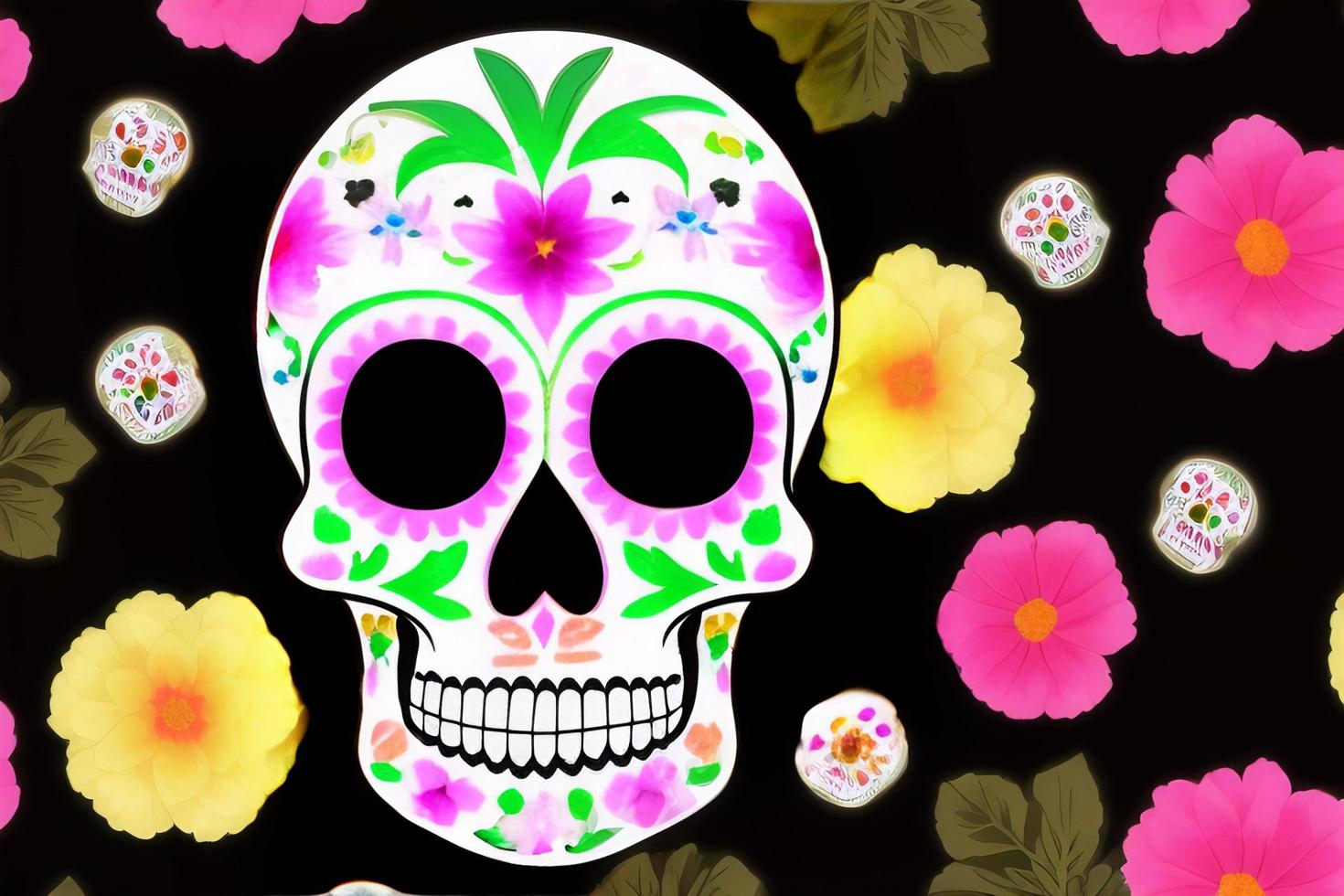 Dia de los Muertos, traditional Mexican cultural festival. Deads day. photo