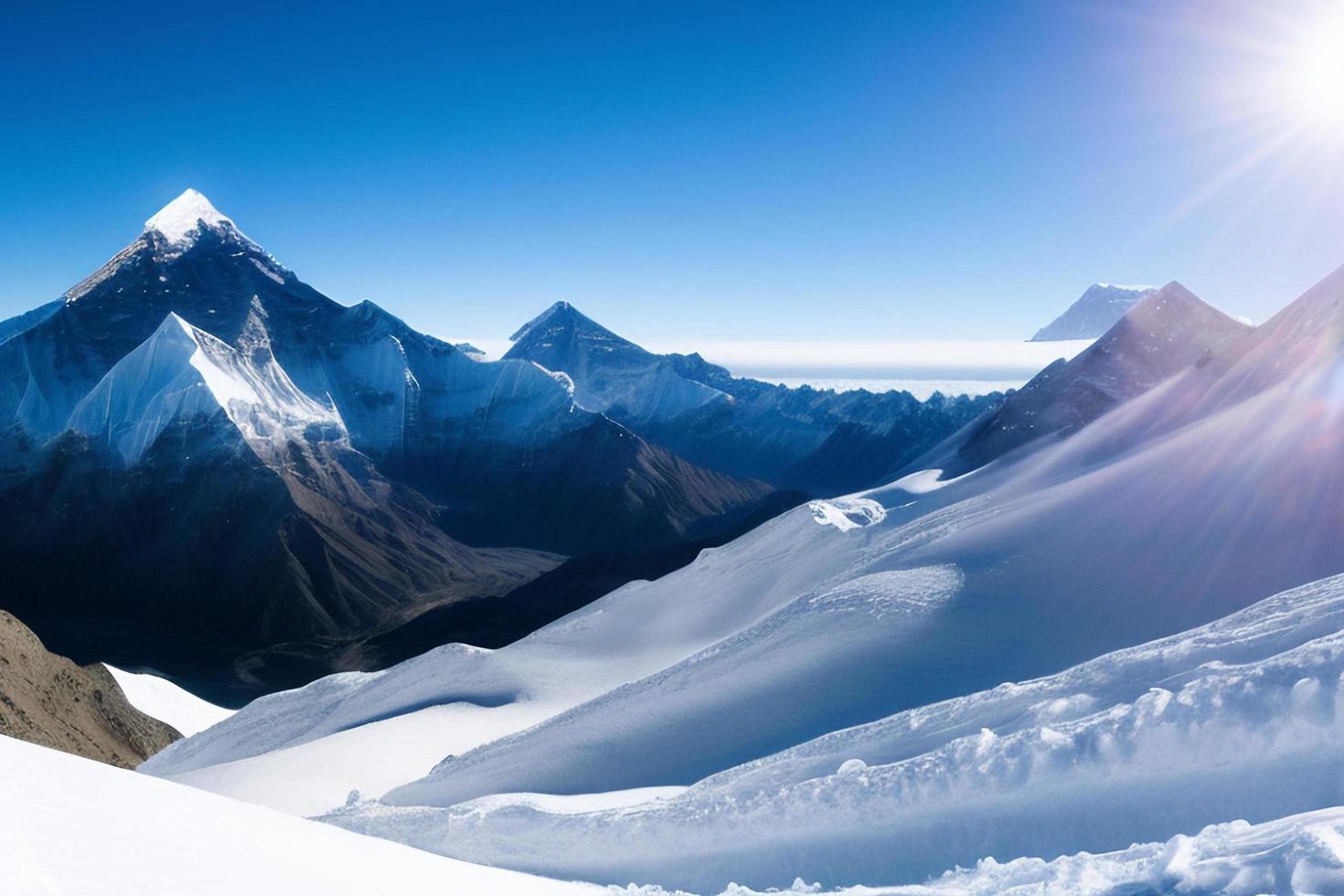 Beautiful winter background with snow. New Year, Christmas and other holidays, web poster, greeting card. photo