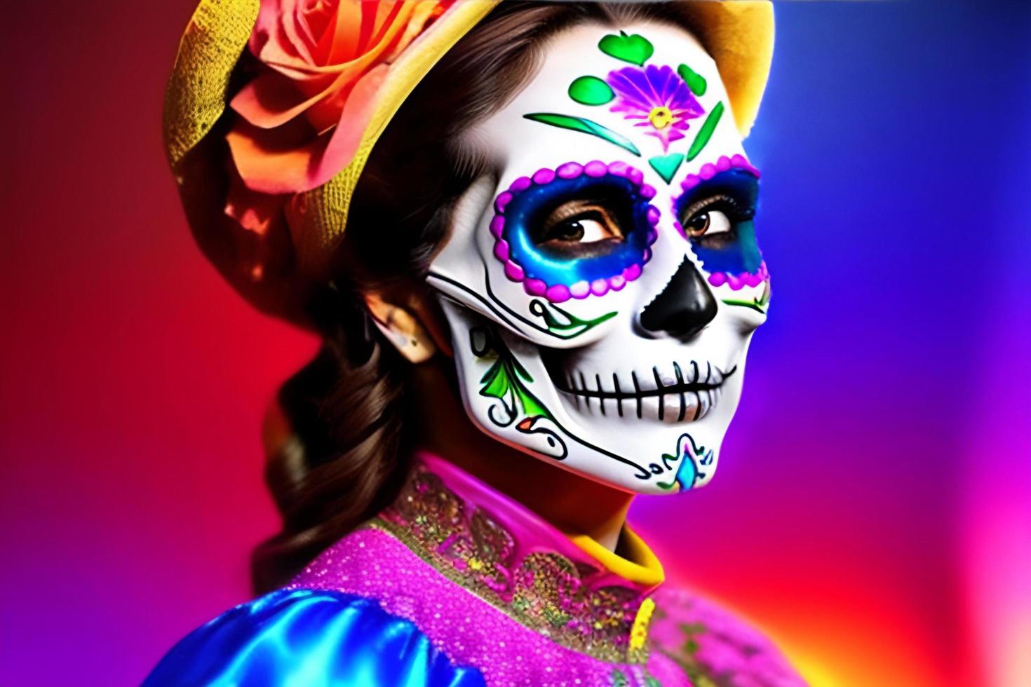 Dia de los Muertos, traditional Mexican cultural festival. Deads day. photo