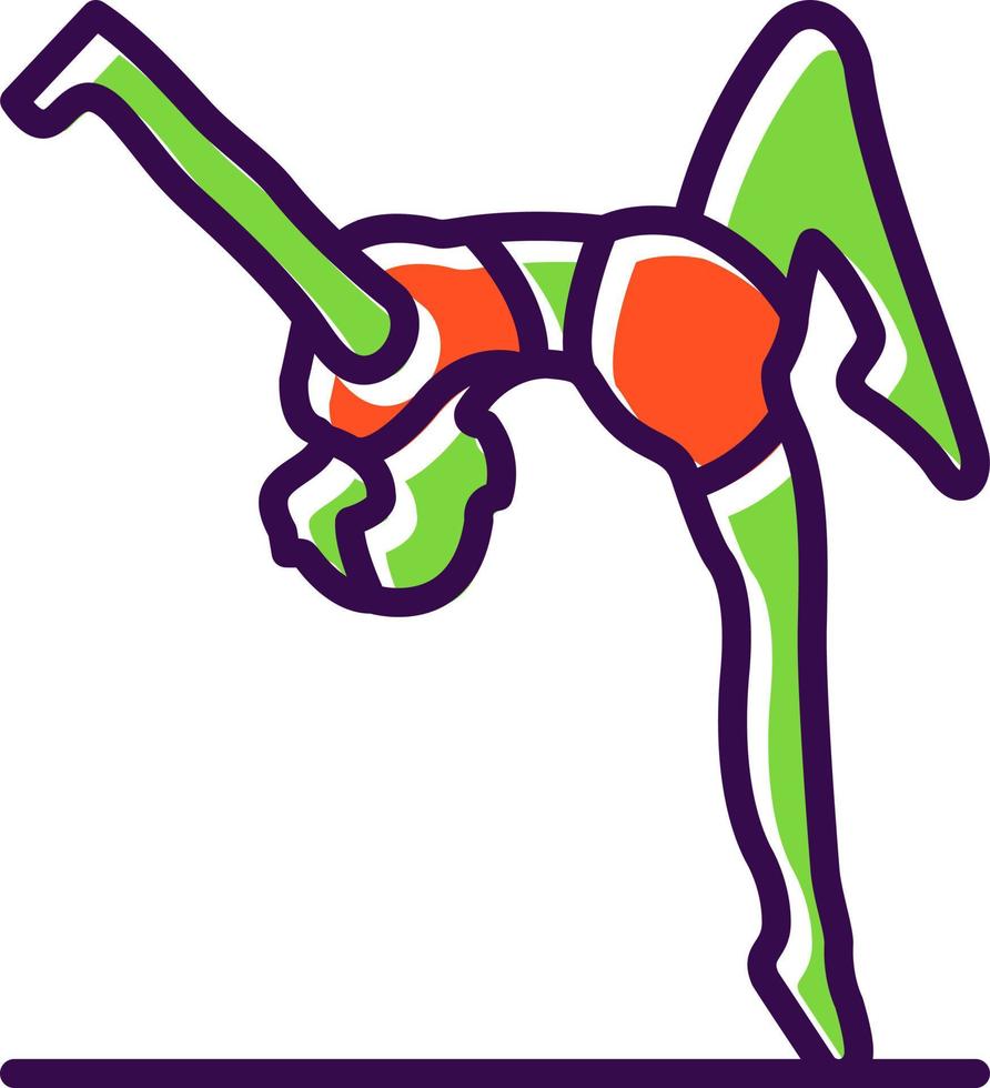 diseño de icono de vector de gimnasta