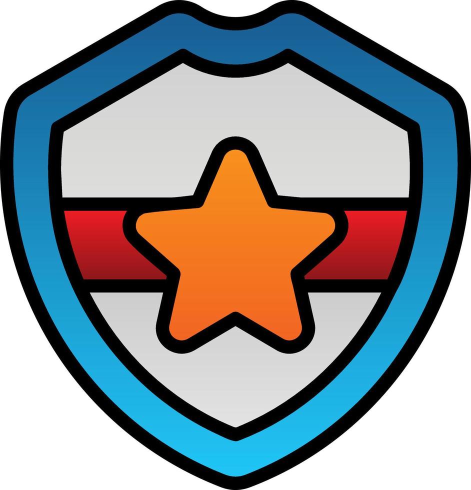 Police Badge Vector Icon Design