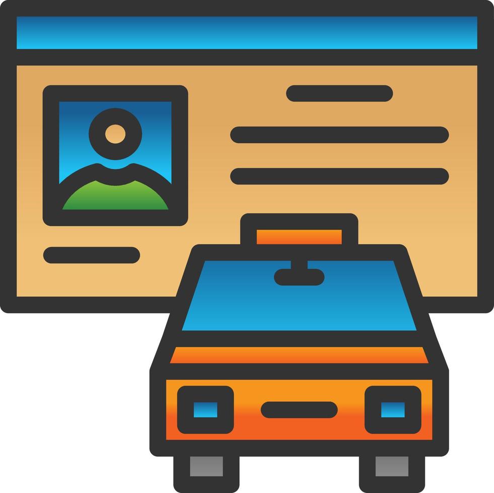 Driver License Vector Icon Design