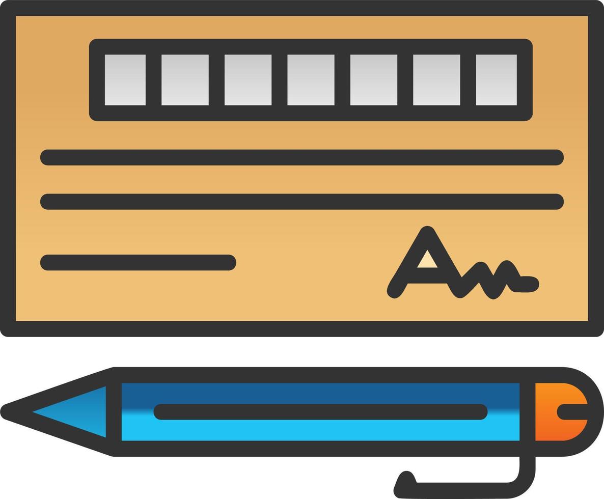 Bank Check Vector Icon Design
