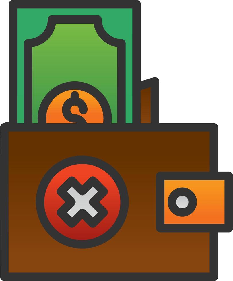 No Money Vector Icon Design