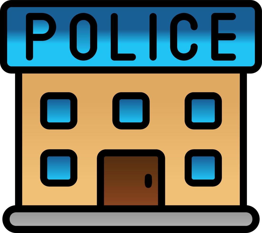 Police Station Vector Icon Design