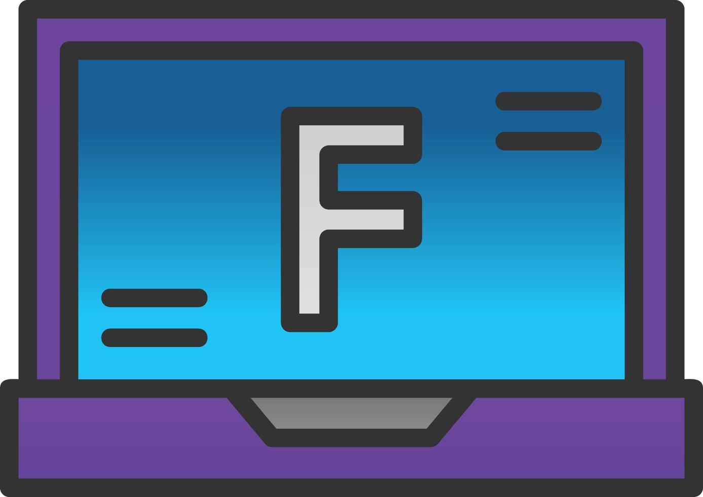 Font Vector Icon Design