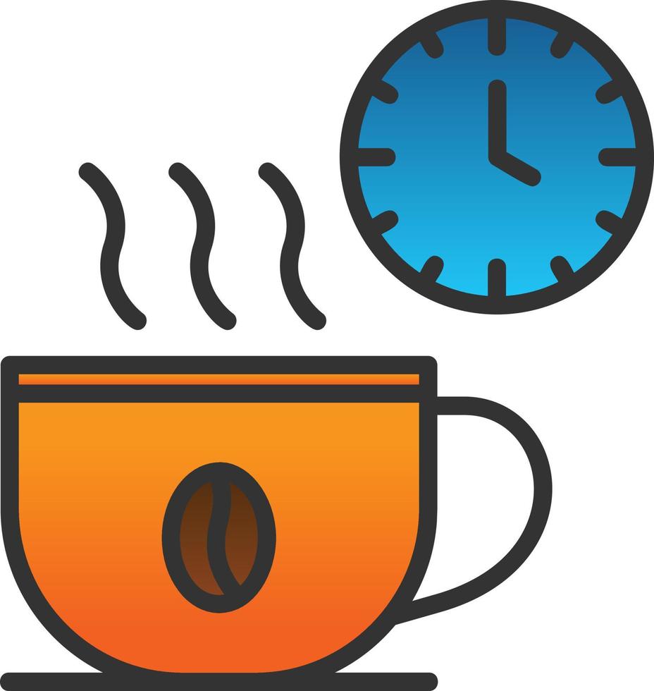 diseño de icono de vector de pausa para el café