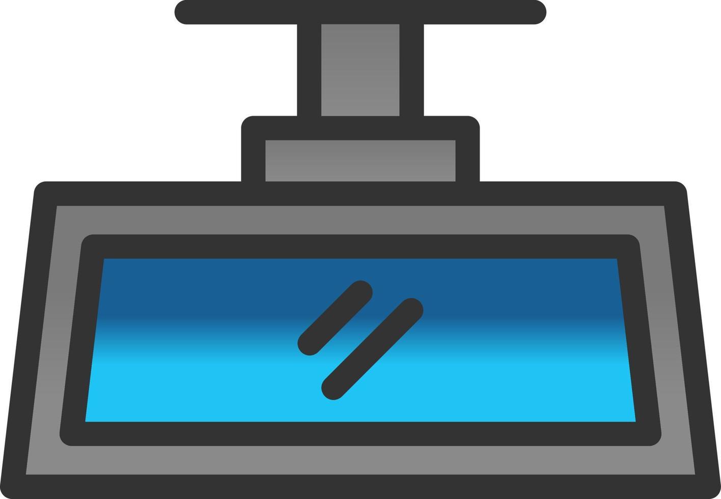 Rearview Mirror Vector Icon Design