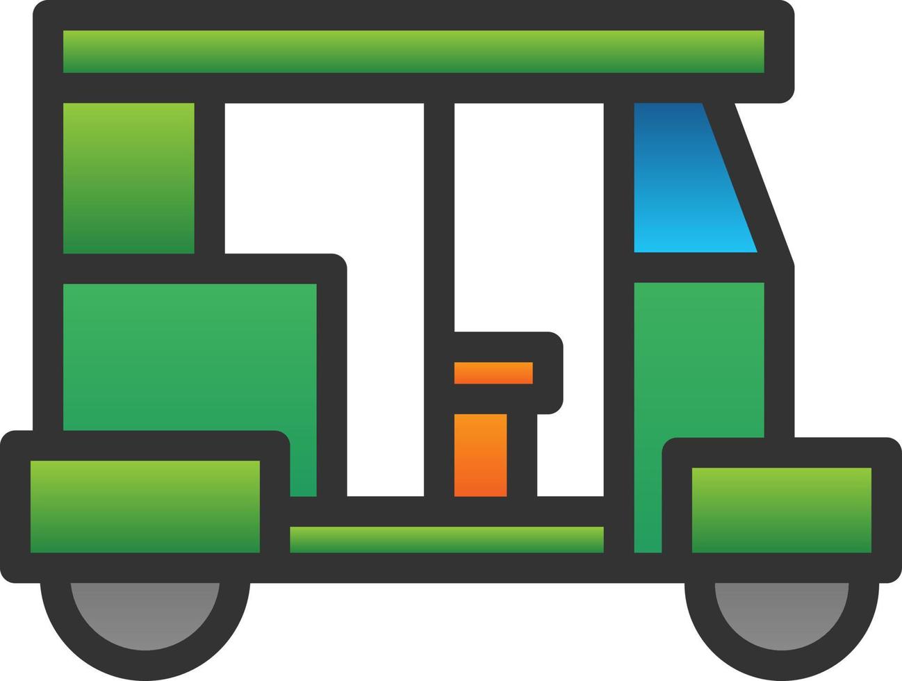 Rickshaw Vector Icon Design
