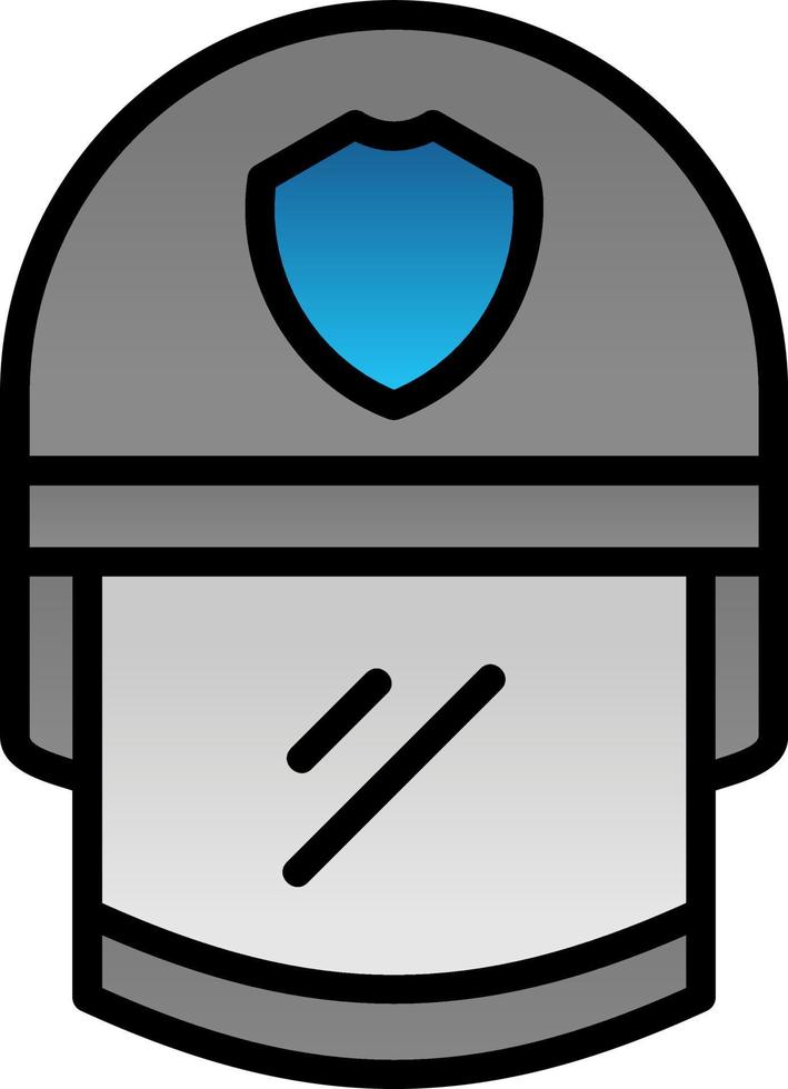Police Helmet Vector Icon Design