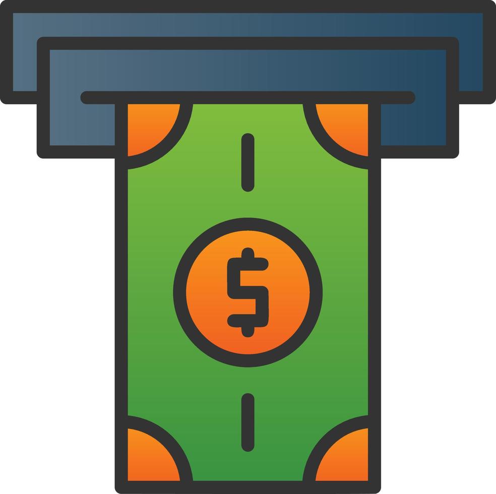 Money Withdrawal Vector Icon Design
