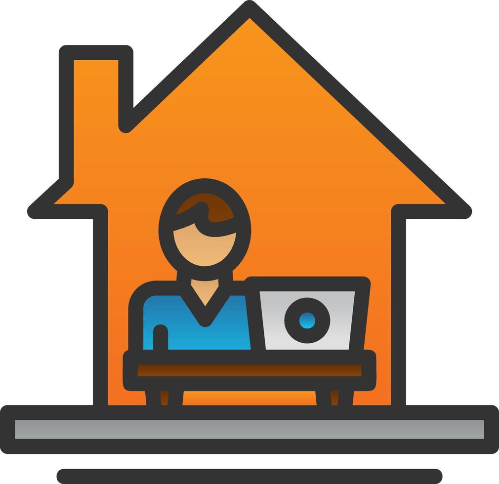 Work From Home Vector Icon Design