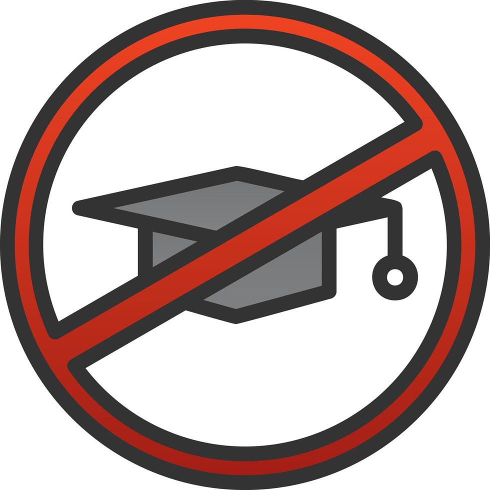 No Education Vector Icon Design