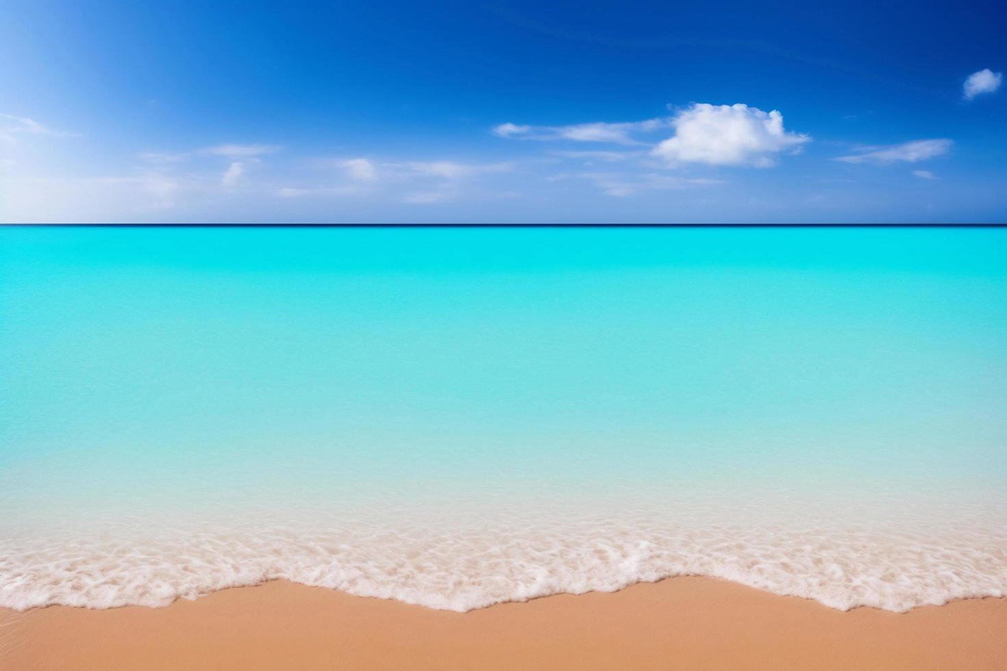 Beautiful tropical beach with blue ocean. White sand tropical paradise beach background summer vacation concept. photo