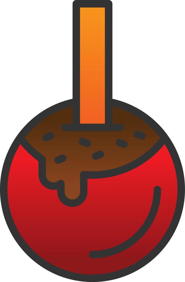 Caramel Apple Vector Icon Design