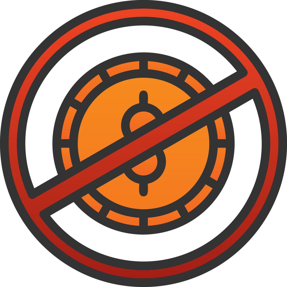 No Money Vector Icon Design