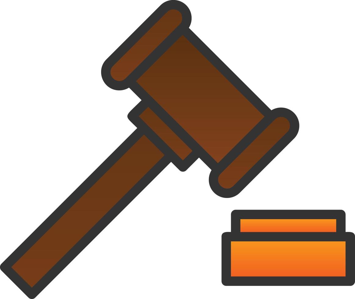 Gavel Vector Icon Design