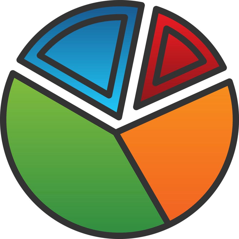 Pie Chart Vector Icon Design