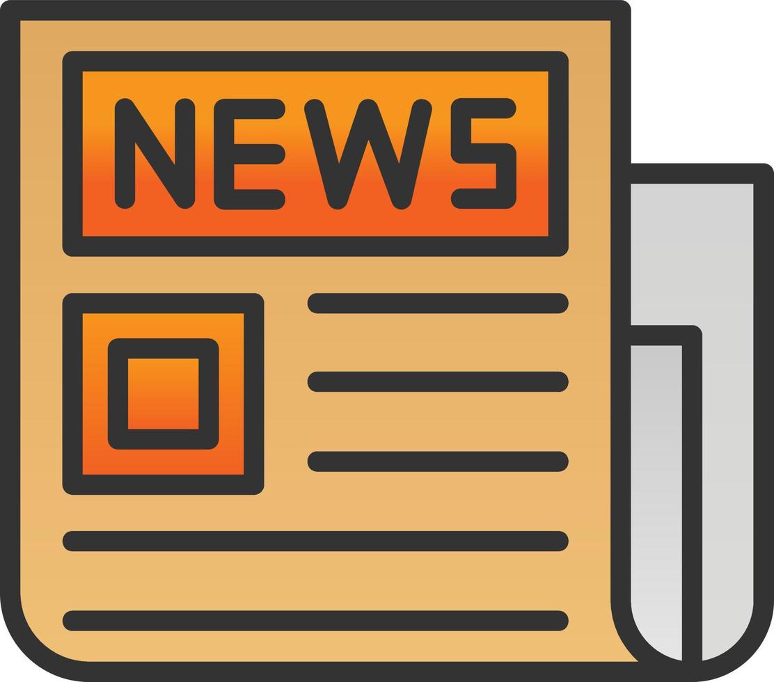 Newspaper Vector Icon Design