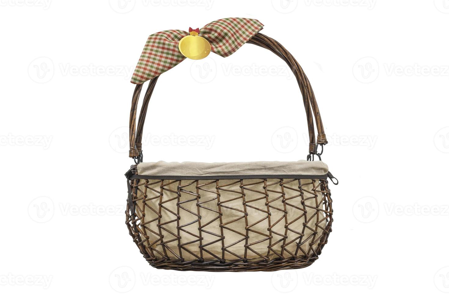 Empty basket on white background with clipping path photo