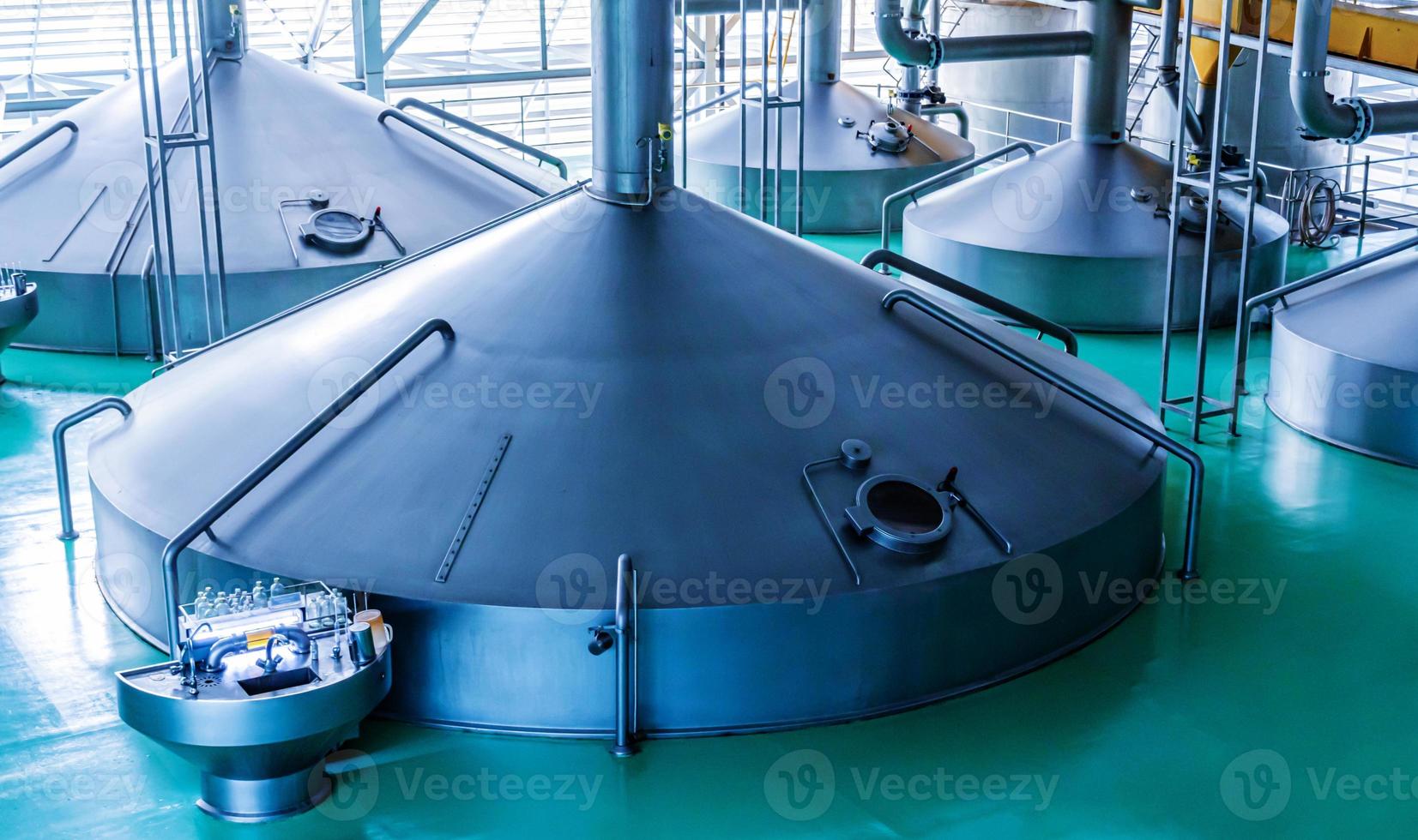 Large beer boiler in the brewery. photo