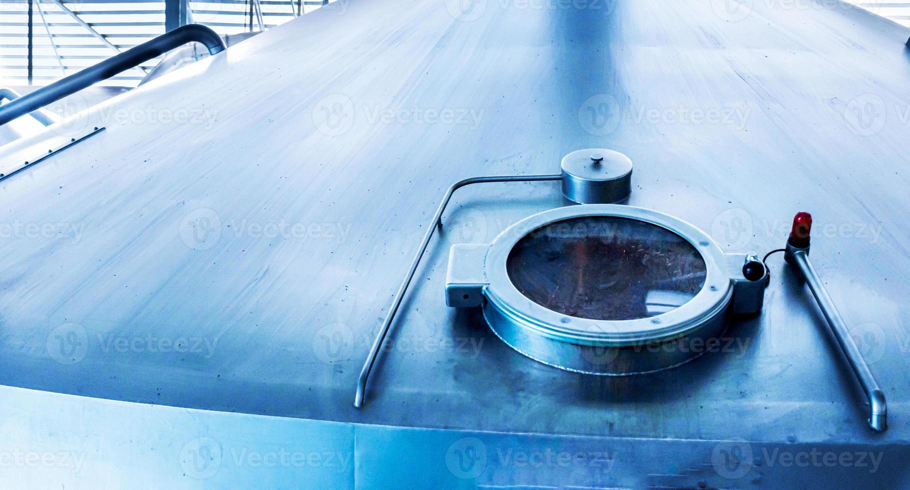 Large beer boiler in the brewery. photo
