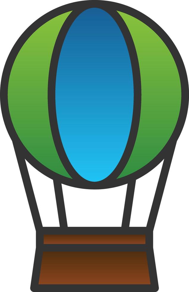 Hot Air Balloon Vector Icon Design