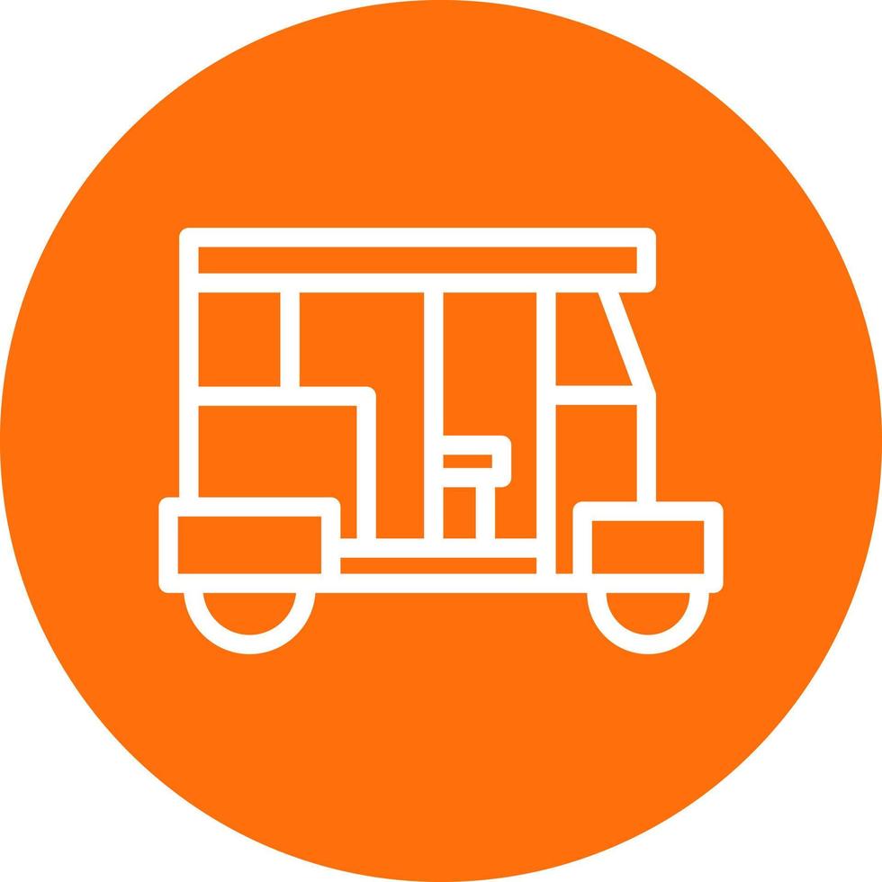Rickshaw Vector Icon Design