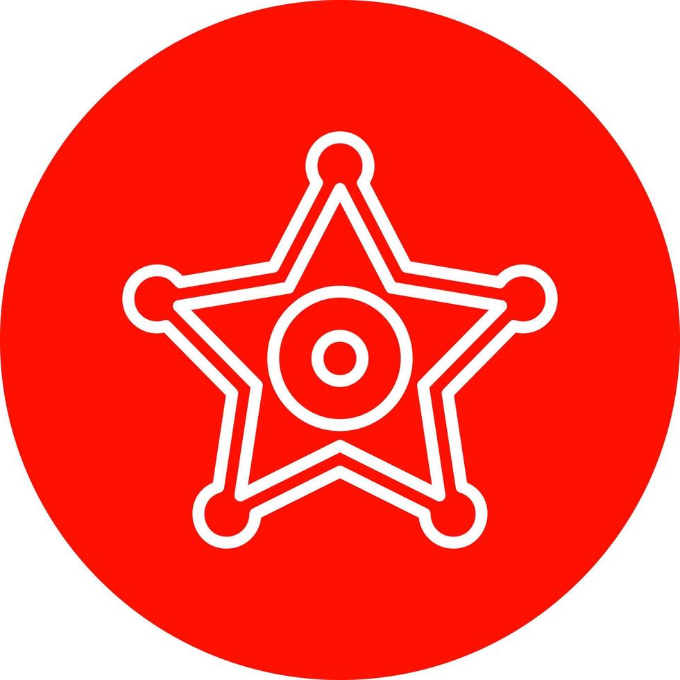 Sheriff Badge Vector Icon Design
