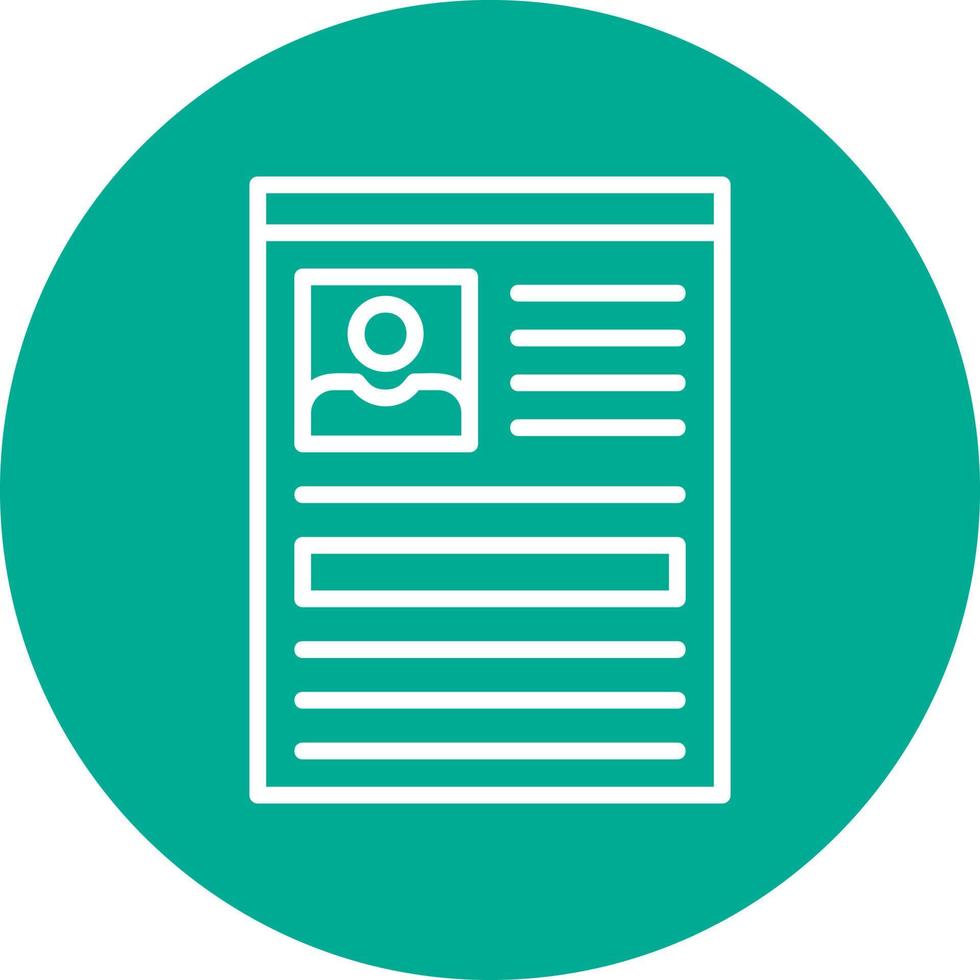 Curriculum Vector Icon Design