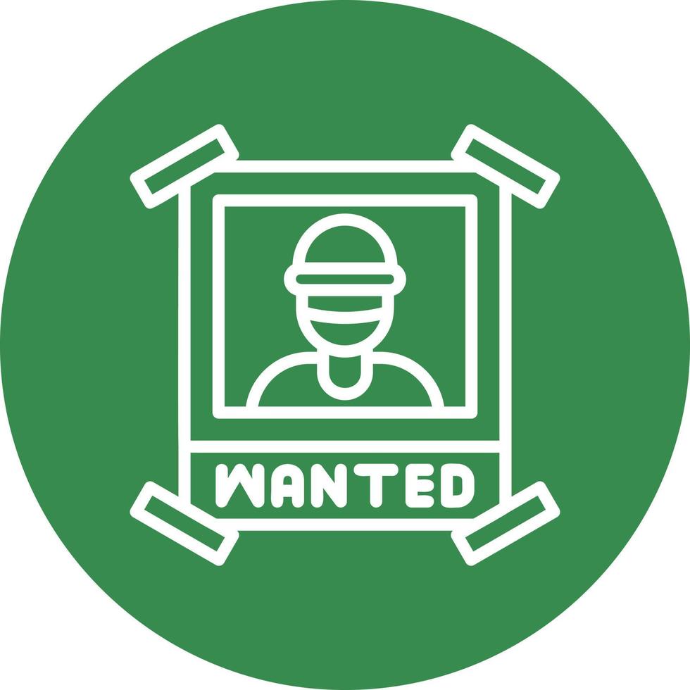 Wanted Vector Icon Design