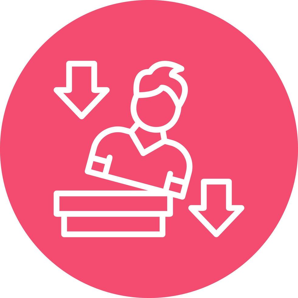 Falling Vector Icon Design