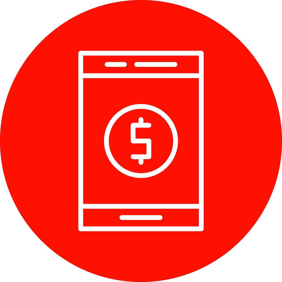 diseño de icono de vector de dinero en línea