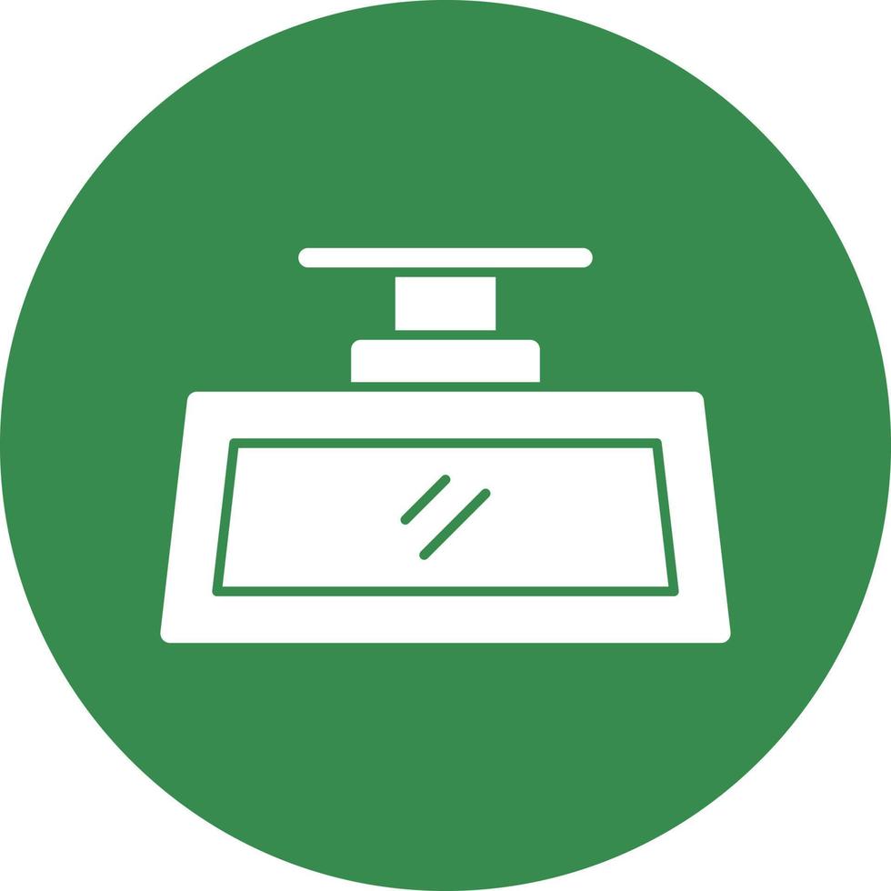 Rearview Mirror Vector Icon Design