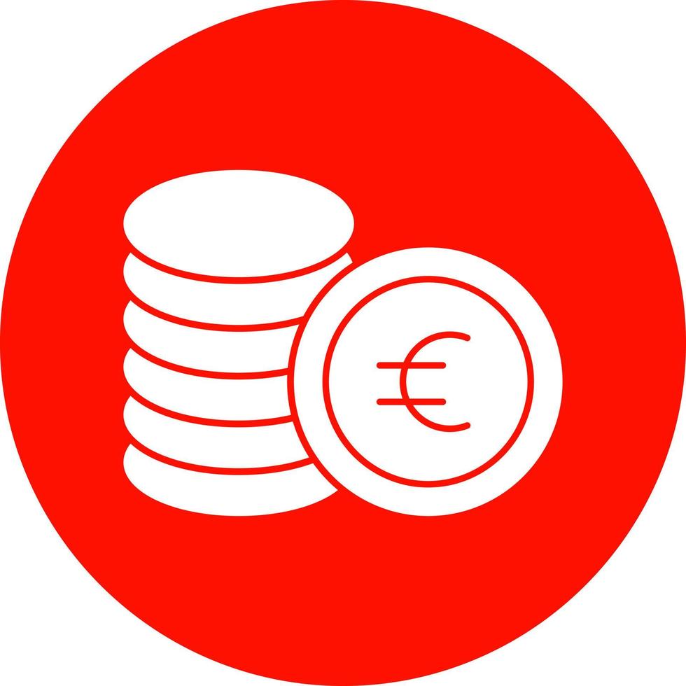 Euro Coin Vector Icon Design