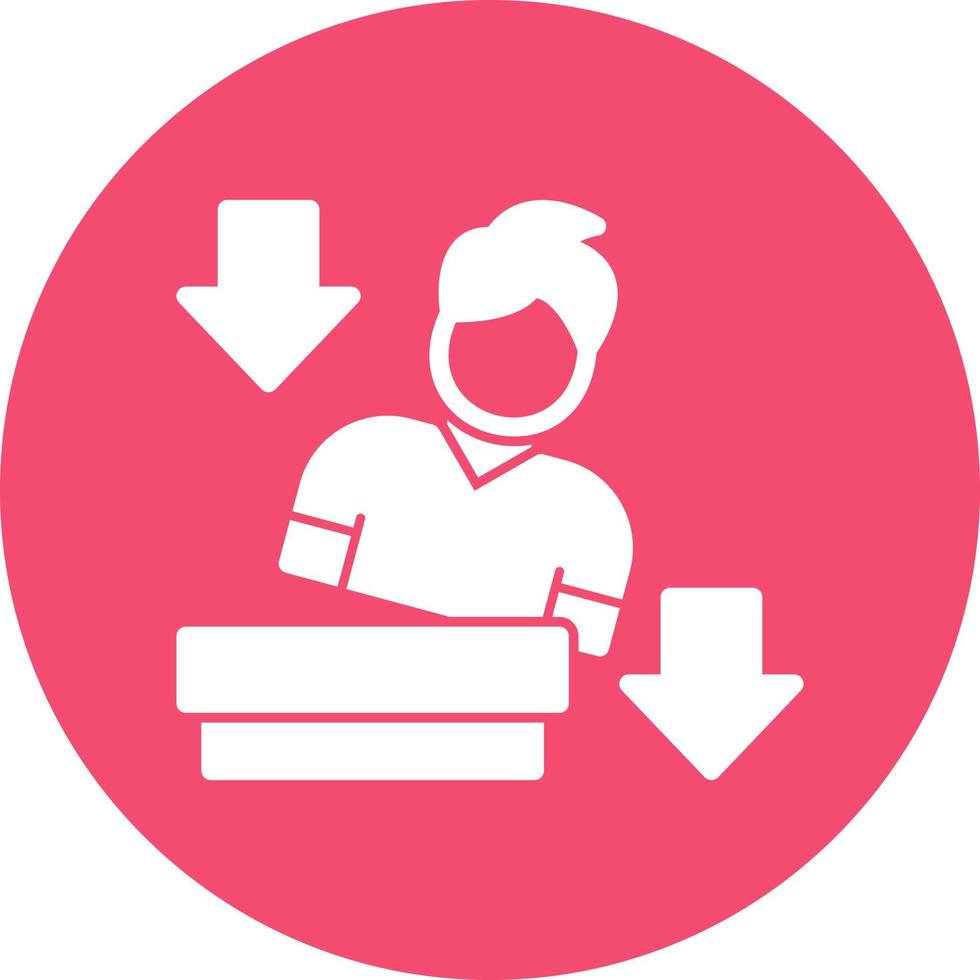 Falling Vector Icon Design