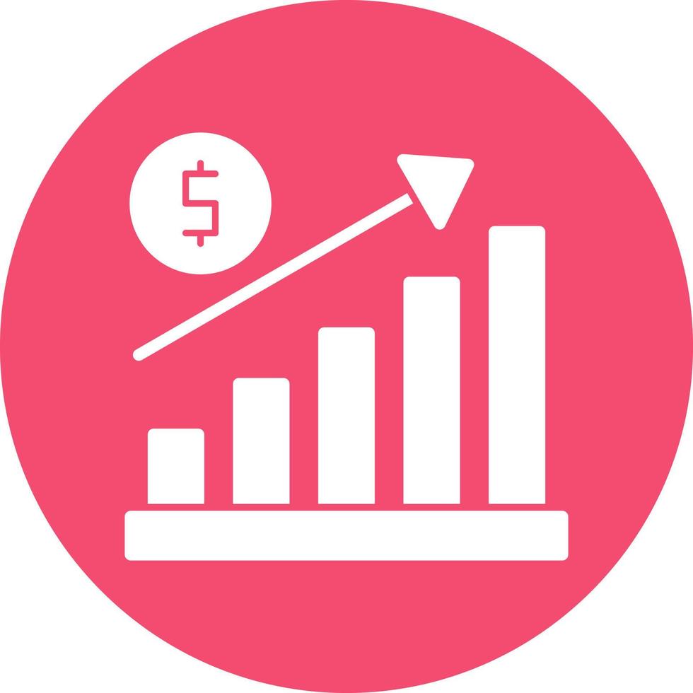 Growth Graph Vector Icon Design