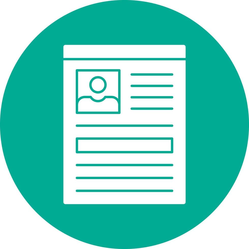 Curriculum Vector Icon Design