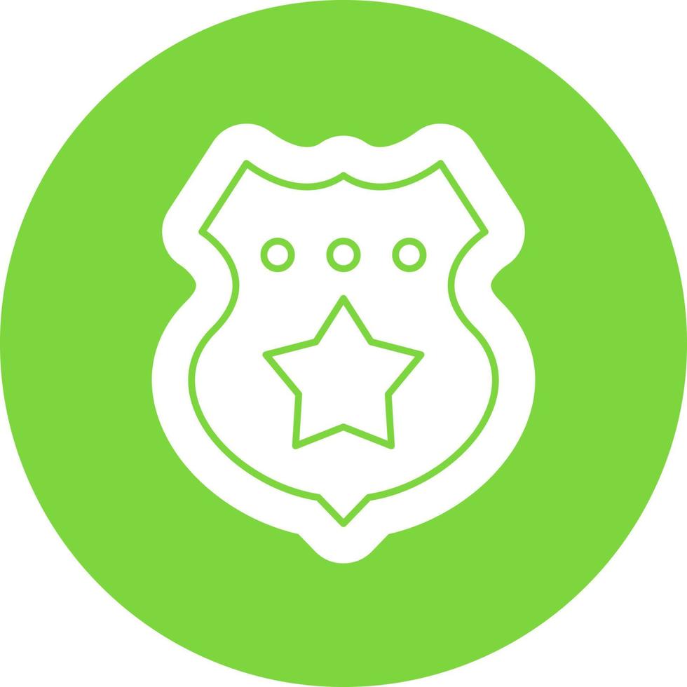 Police Badge Vector Icon Design