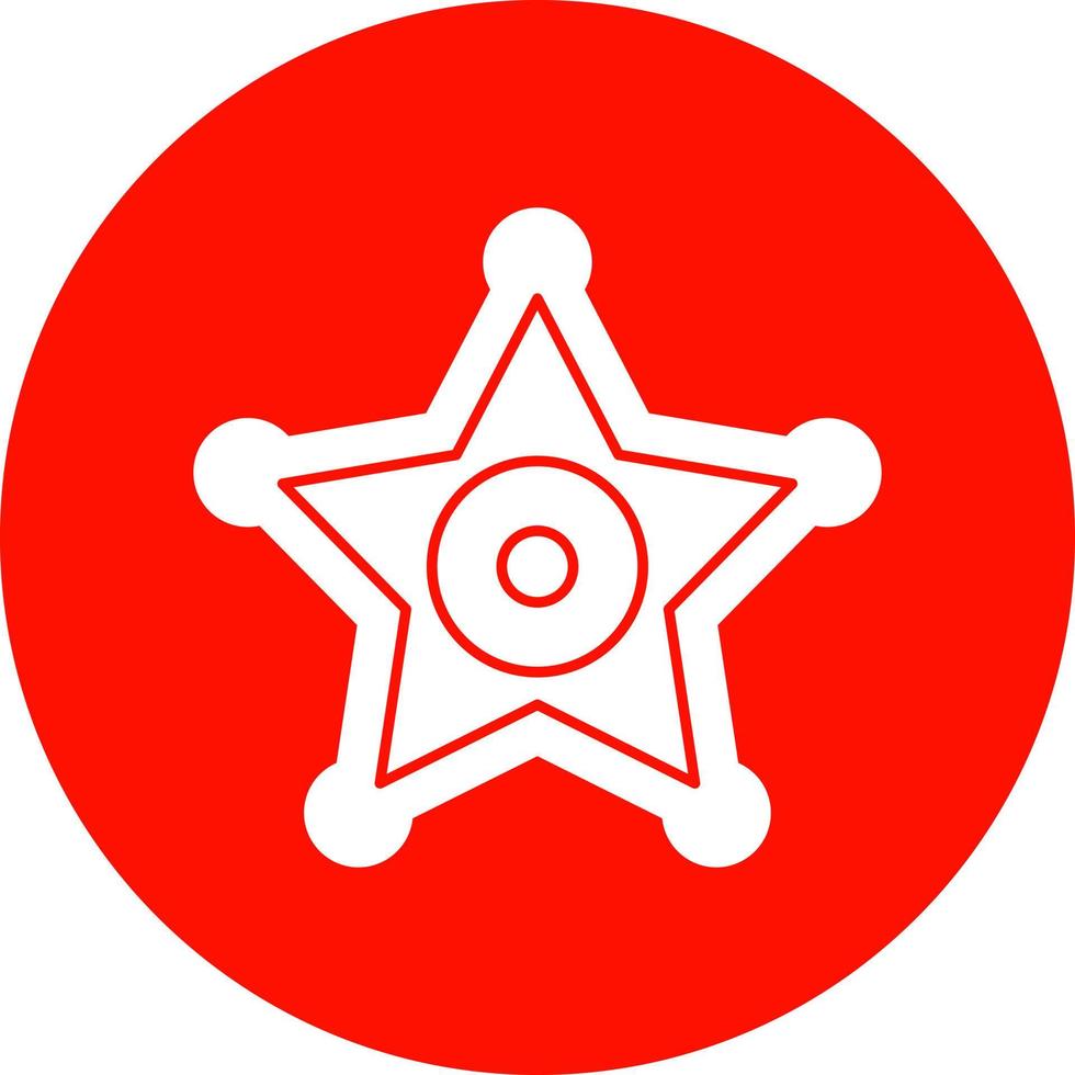 Sheriff Badge Vector Icon Design