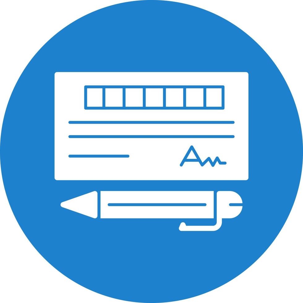 Bank Check Vector Icon Design