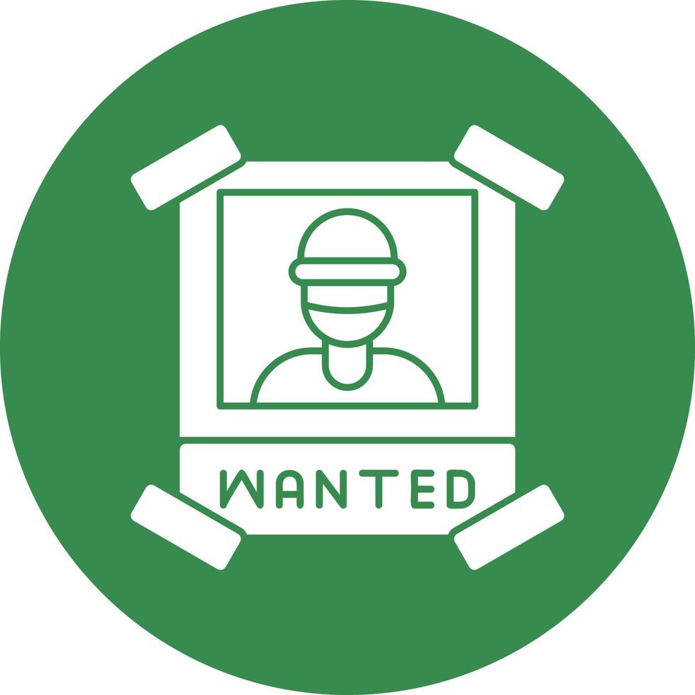 Wanted Vector Icon Design