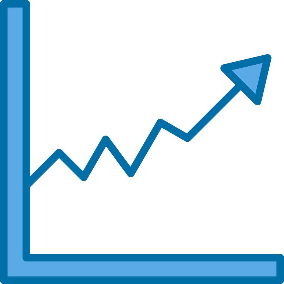 Line Graph Vector Icon Design