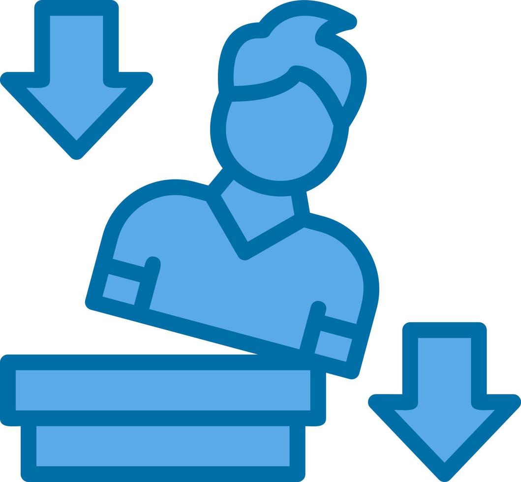 Falling Vector Icon Design
